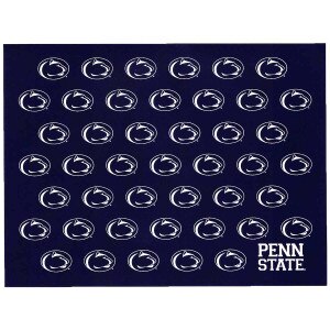 navy baby blanket with Penn State and repeating Athletic Logos